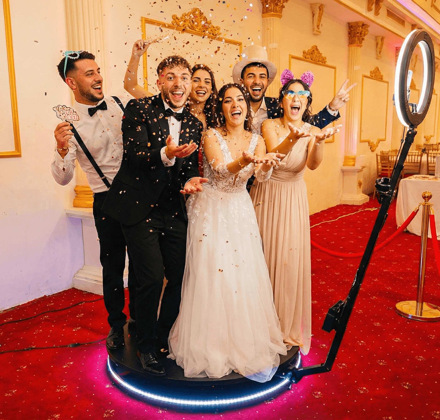 360 Photo Booth bei einem eleganten Event